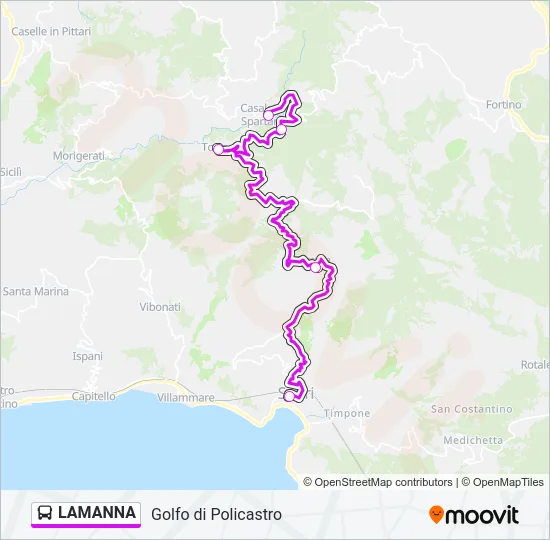 LAMANNA Bus Line Map
