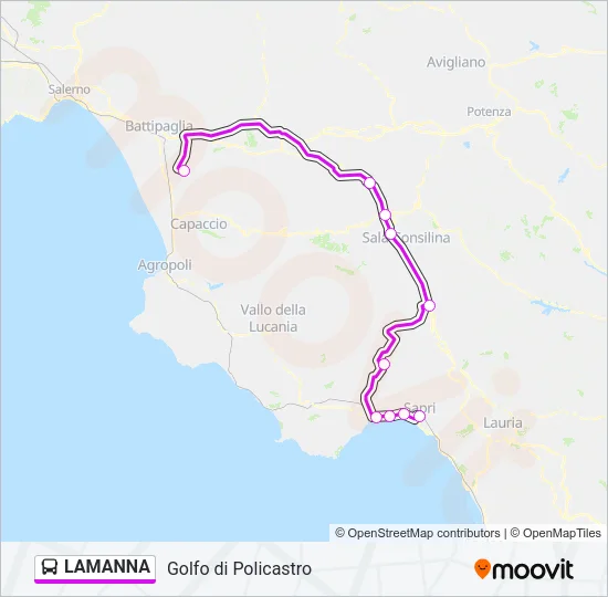 LAMANNA Bus Line Map