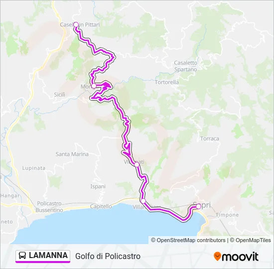 LAMANNA Bus Line Map
