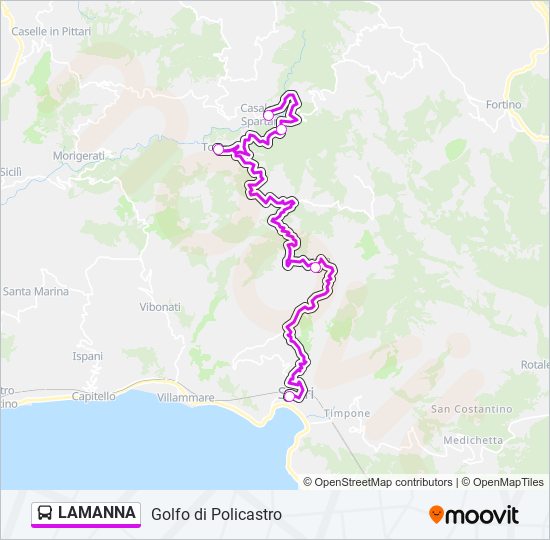 LAMANNA bus Line Map
