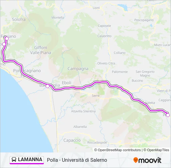 LAMANNA Bus Line Map