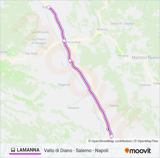 LAMANNA Bus Line Map