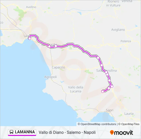 LAMANNA Bus Line Map
