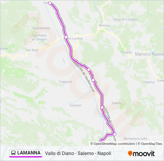 LAMANNA Bus Line Map