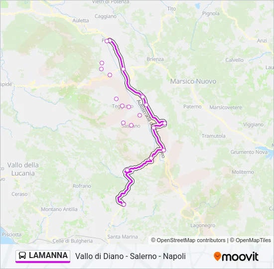 LAMANNA Bus Line Map