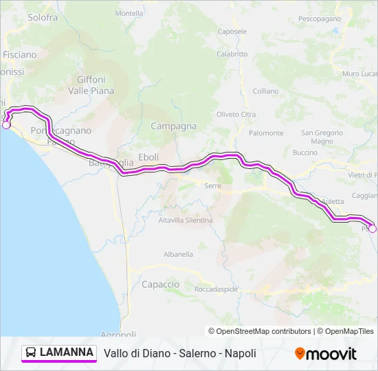LAMANNA Bus Line Map