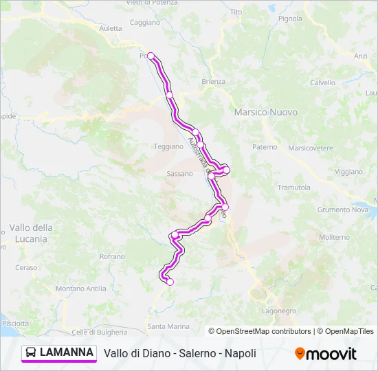 LAMANNA Bus Line Map