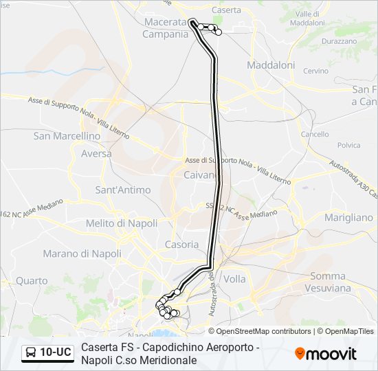 10-UC bus Line Map