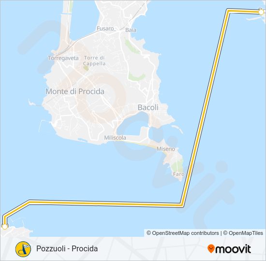 Percorso linea navigazione MEDMAR