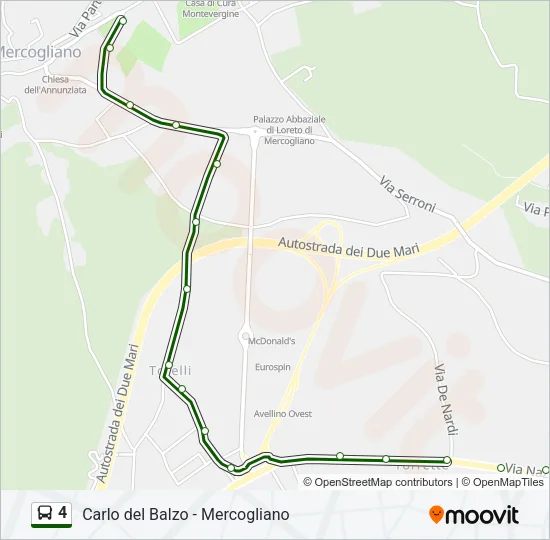 4 Bus Line Map