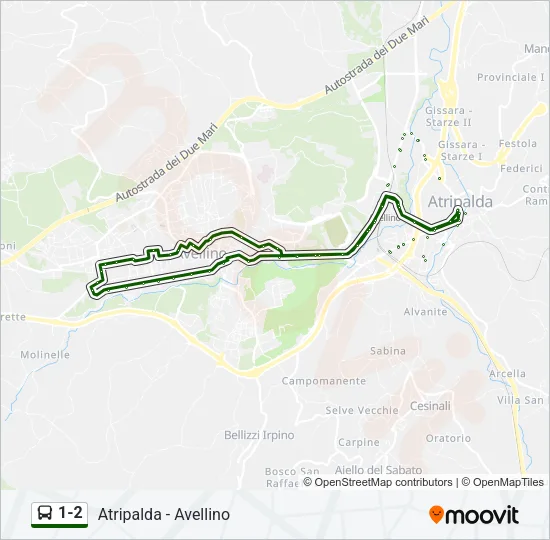 1-2 Bus Line Map