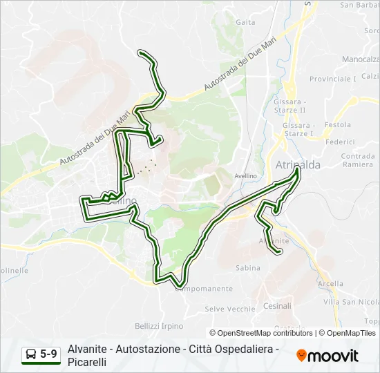 5-9 Bus Line Map