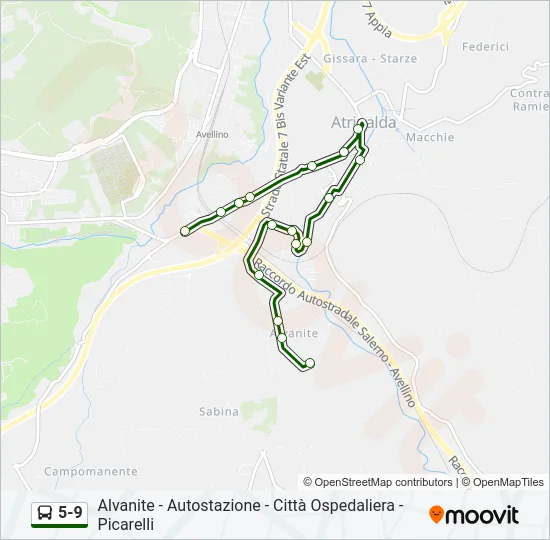 5-9 Bus Line Map
