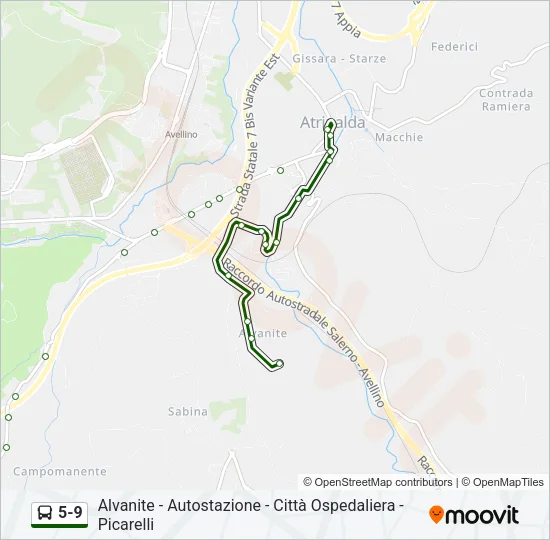 5-9 Bus Line Map