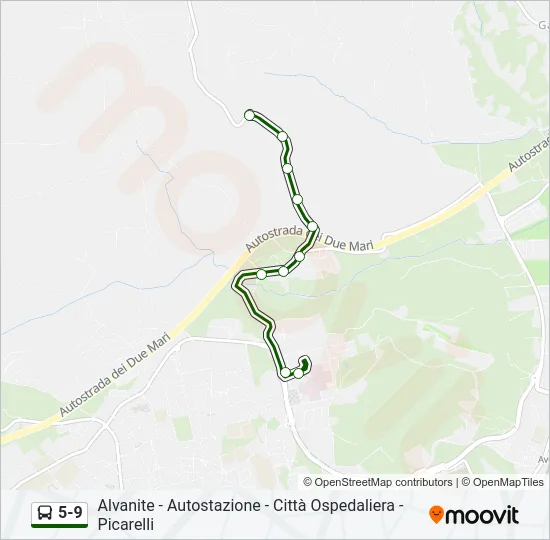 5-9 Bus Line Map