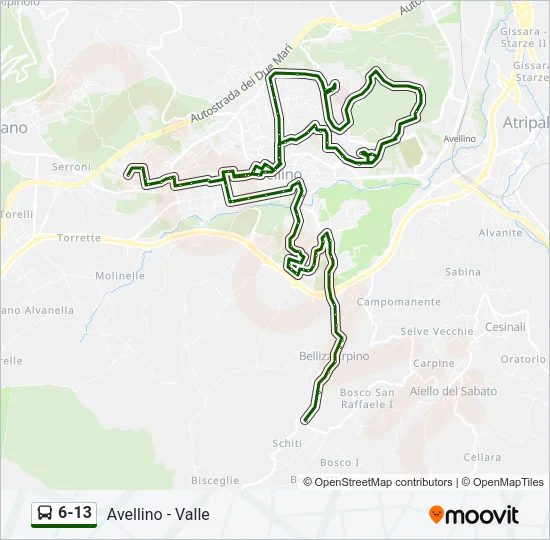 6-13 Bus Line Map