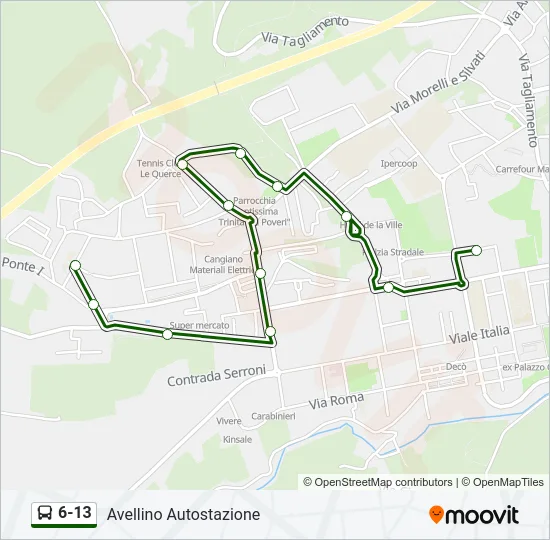 6-13 Bus Line Map