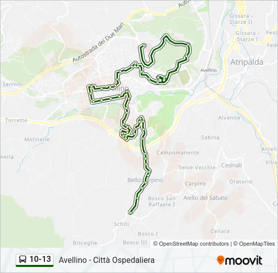 10-13 Bus Line Map