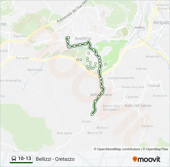 10-13 Bus Line Map