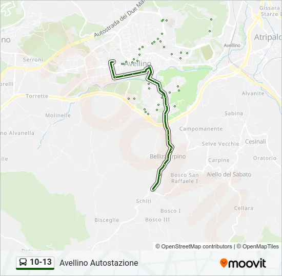 10-13 Bus Line Map
