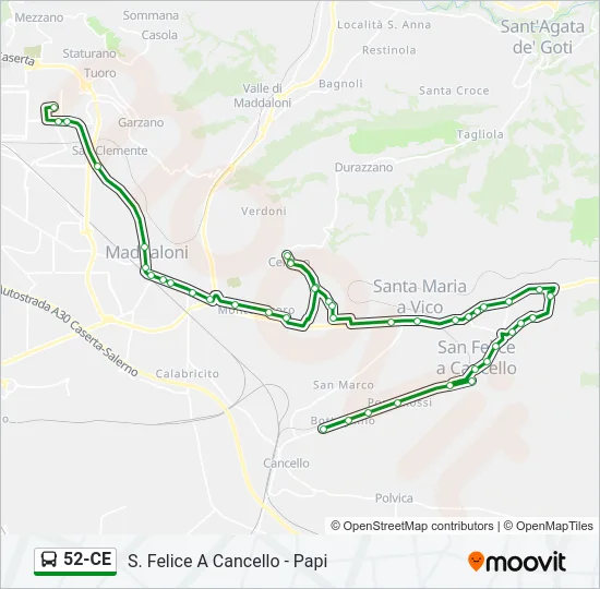 52-CE Bus Line Map