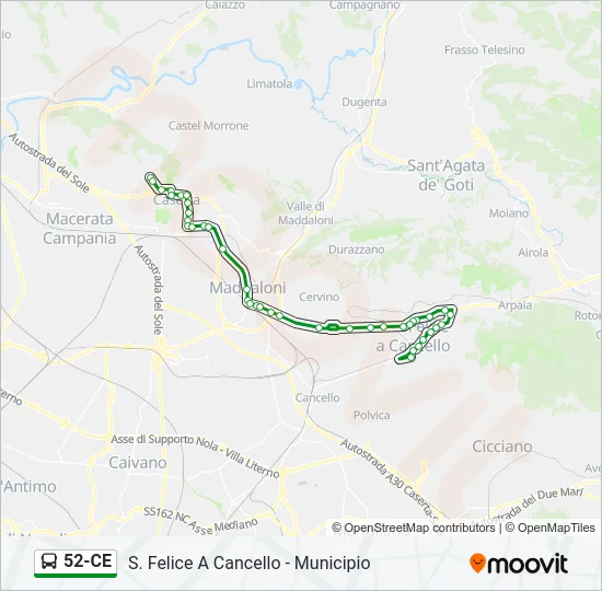 52-CE Bus Line Map