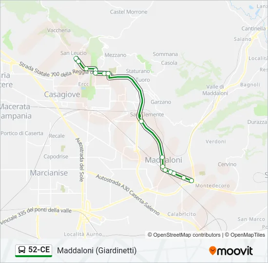 52-CE Bus Line Map