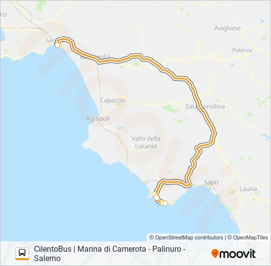 CILENTOBUS Bus Line Map