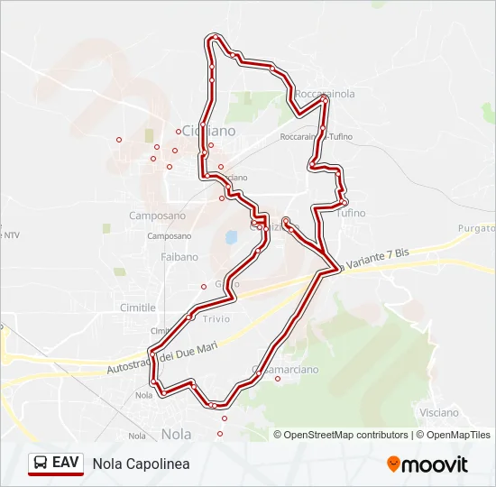 EAV Bus Line Map