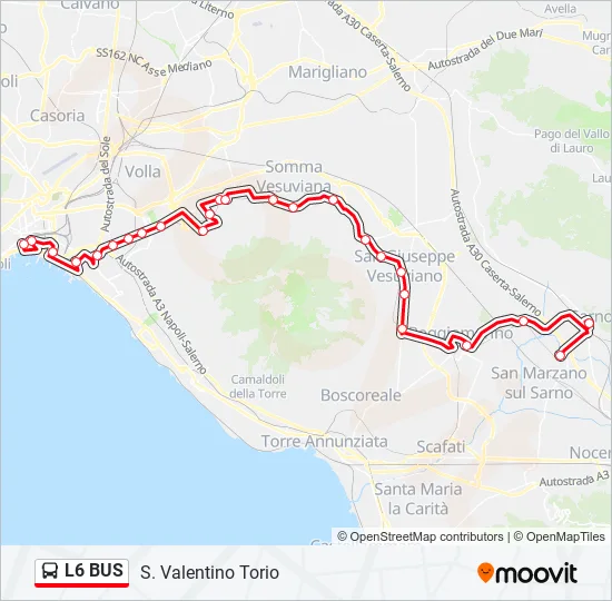 L6 BUS Bus Line Map