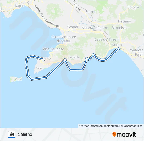 COAST LINES Ferry Line Map