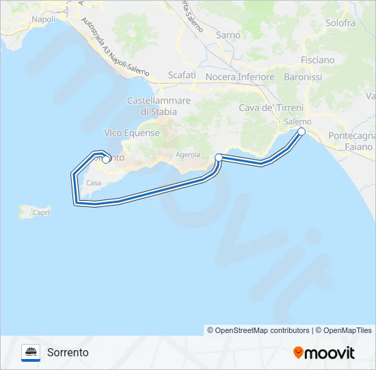 COAST LINES Ferry Line Map