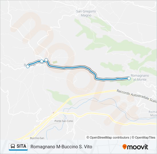 Percorso linea bus SITA