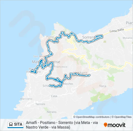 SITA Bus Line Map