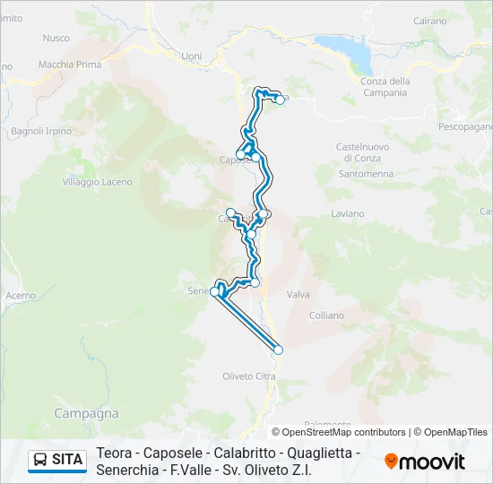 SITA Bus Line Map