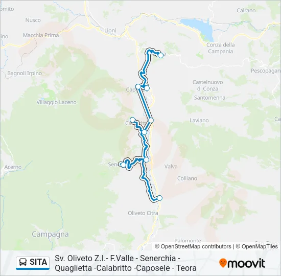 SITA Bus Line Map