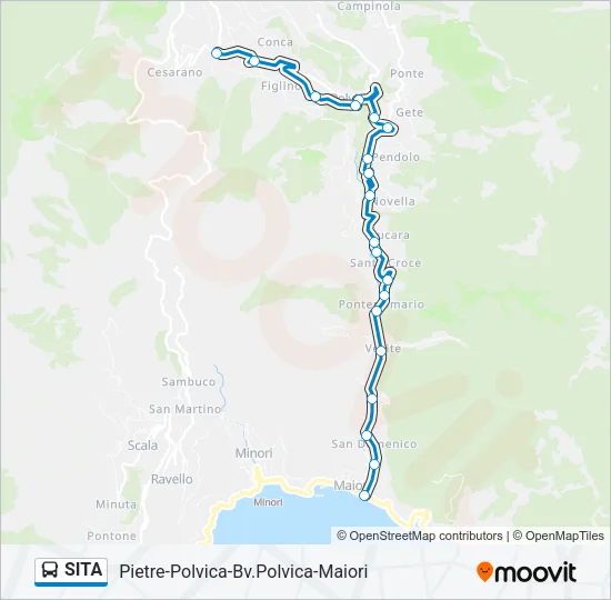 Percorso linea bus SITA