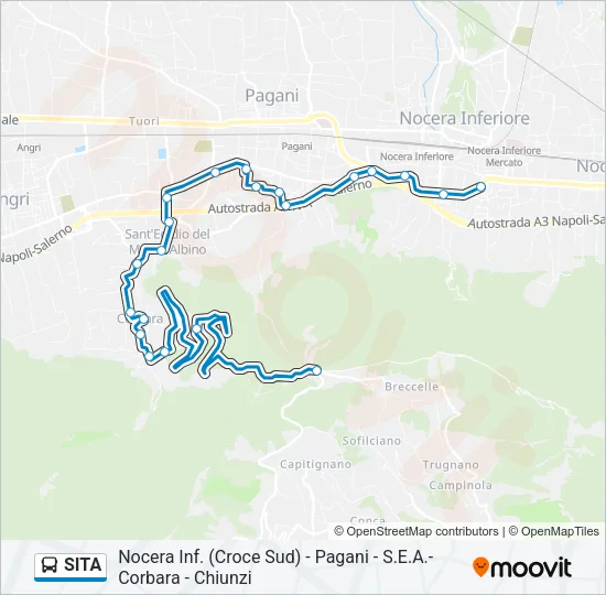 SITA Bus Line Map