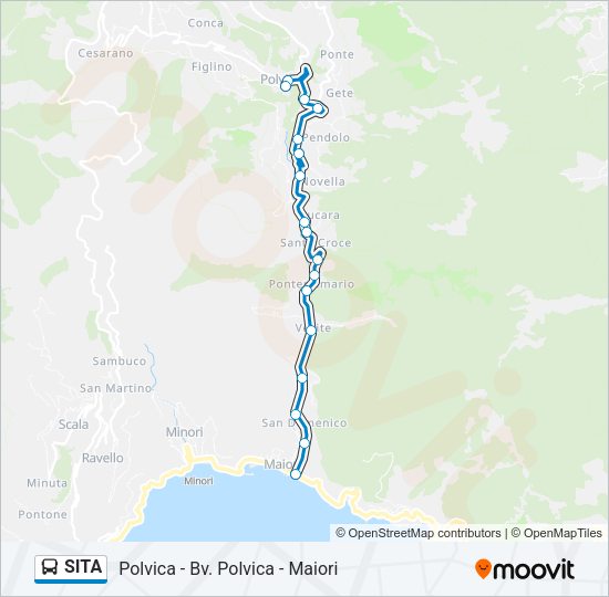 Percorso linea bus SITA