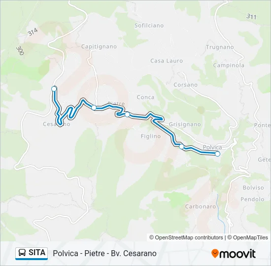 SITA Bus Line Map