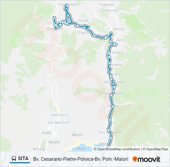Percorso linea bus SITA