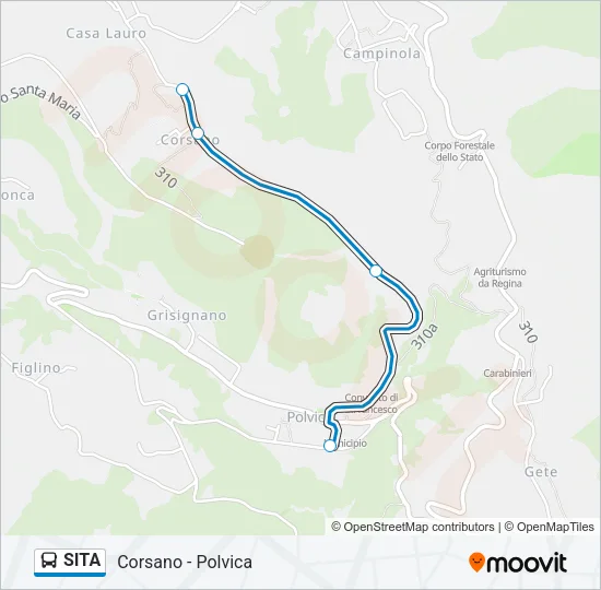 SITA Bus Line Map