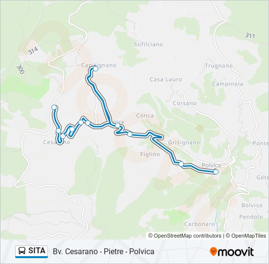 SITA bus Line Map