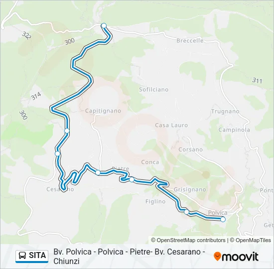 SITA Bus Line Map