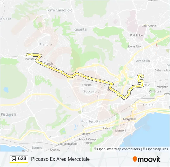 633 Bus Line Map
