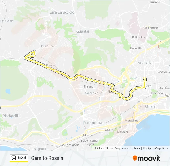 633 Bus Line Map
