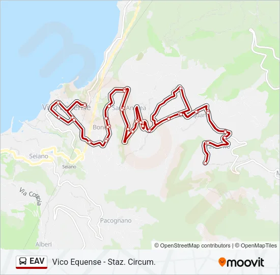 EAV Bus Line Map