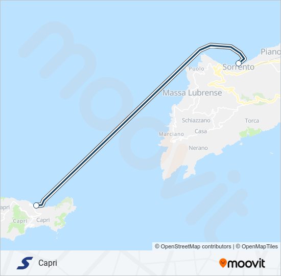 SNAV ferry Line Map