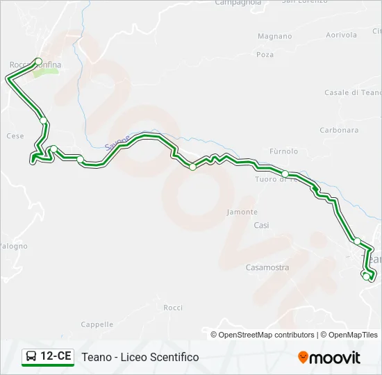 12-CE Bus Line Map