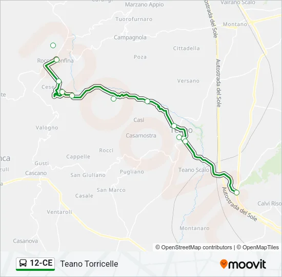 12-CE Bus Line Map
